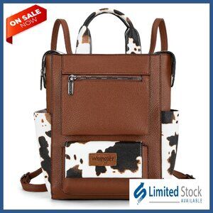 Vegan Leather Convertible Anti-Theft Backpack Purse Adjustable Strap